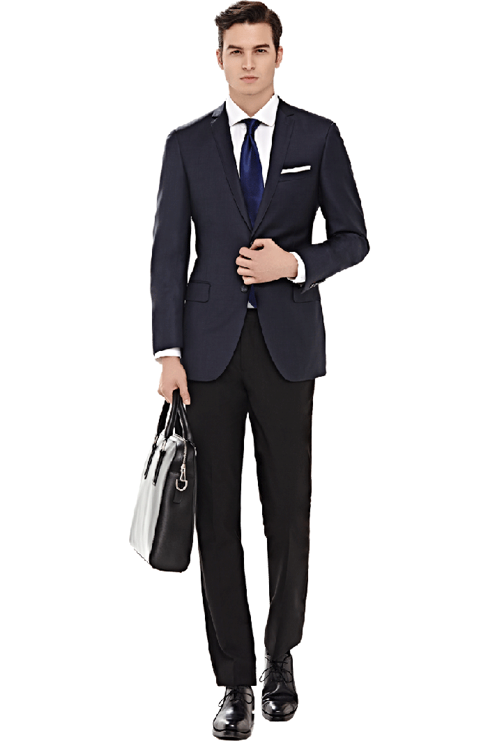 藏藍色經典時尚套裝