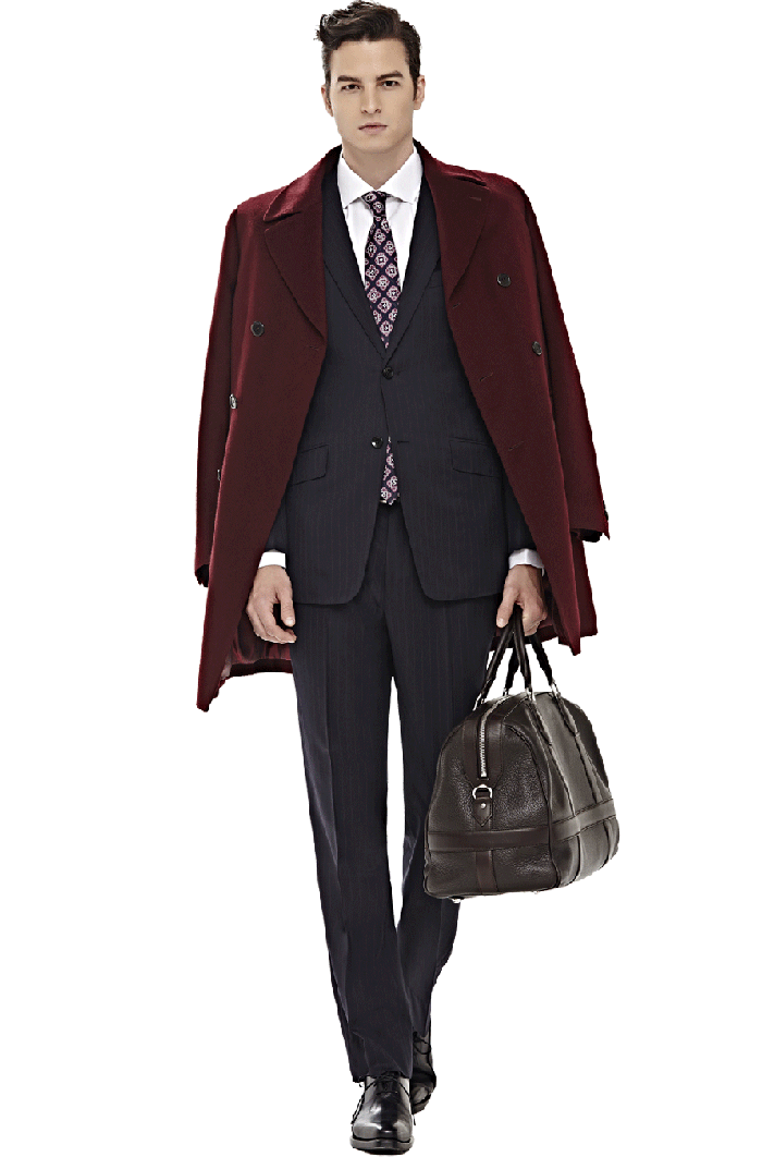 經典酒紅色大衣